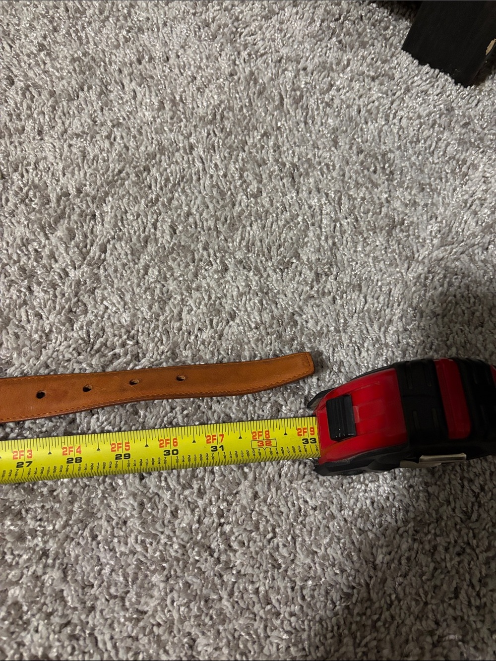 Classic Tan Leather Belt with Brass Buckle - Women's Accessory - Picture 5 of 5
